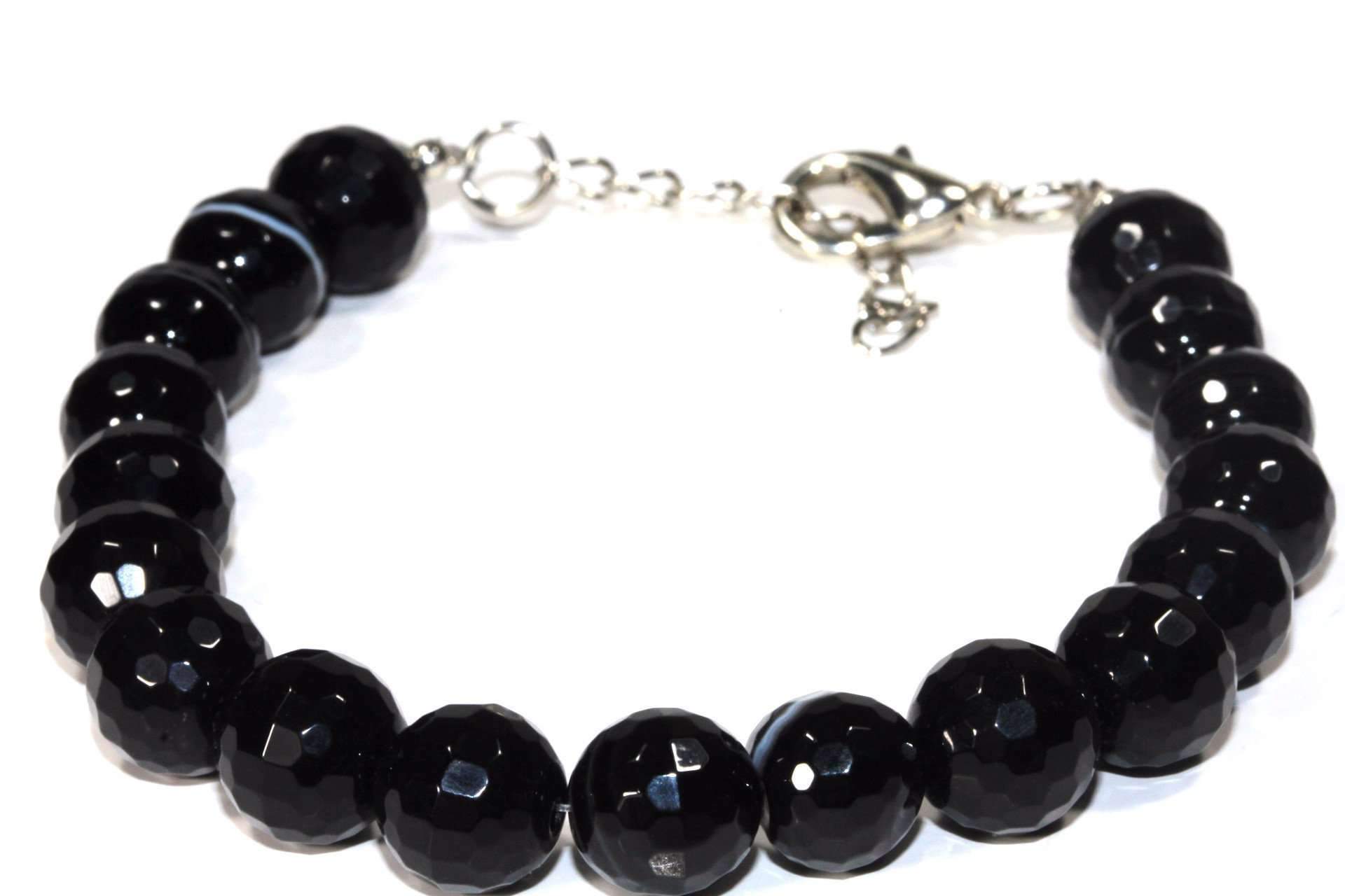 Black Agate Yoga Bracelet - The Trendy Accessories Store