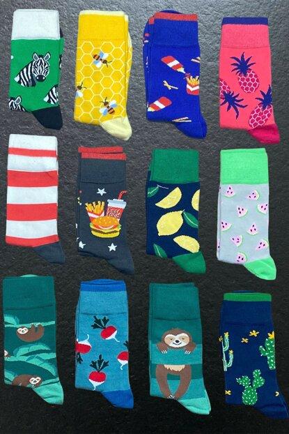 12 Pack Patterned Long Socks Zebra Pack - The Trendy Accessories Store