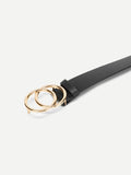 Gold Plated Double Circle Buckle Belt