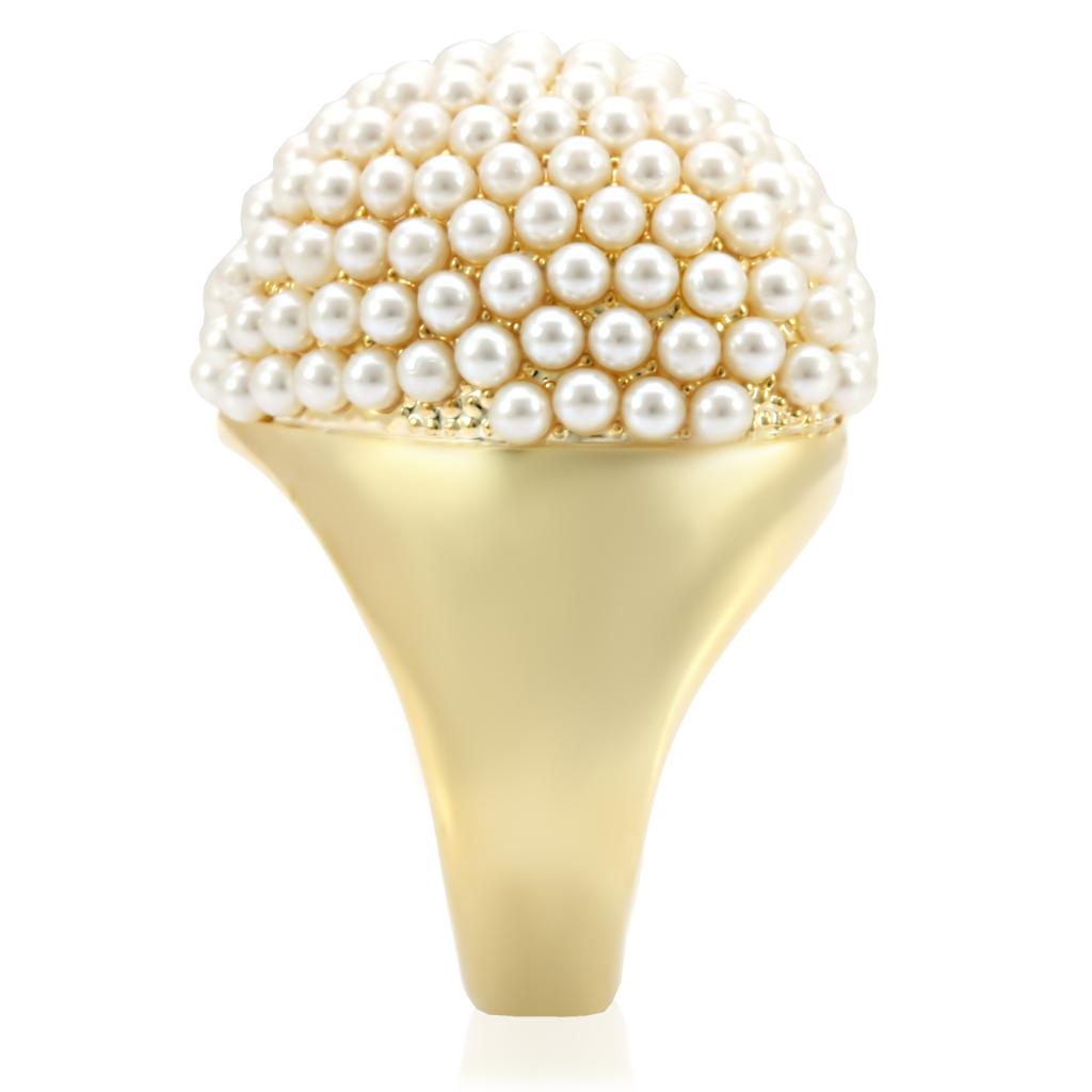 Gold Plated Ring with Synthetic Yellow Citrine - The Trendy Accessories Store