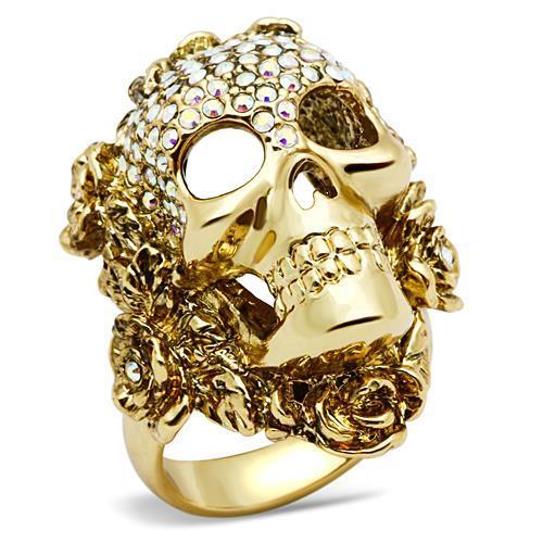 Gold White Metal Ring with Top Grade Crystal - The Trendy Accessories Store