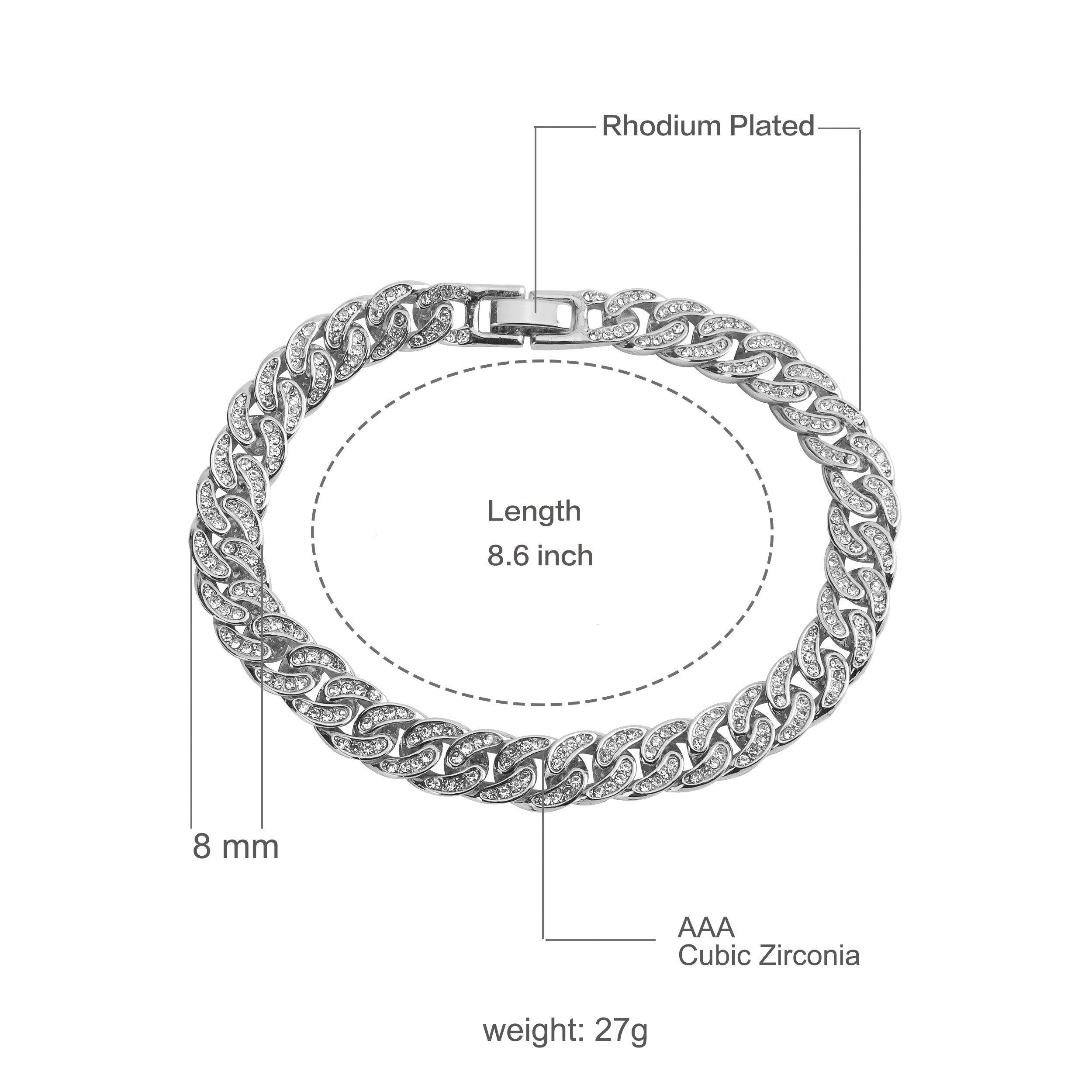 CREW BM 8 MM Cuban Bracelet | 970751 - The Trendy Accessories Store