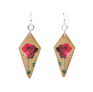 Final Rose Bamboo Earrings - The Trendy Accessories Store