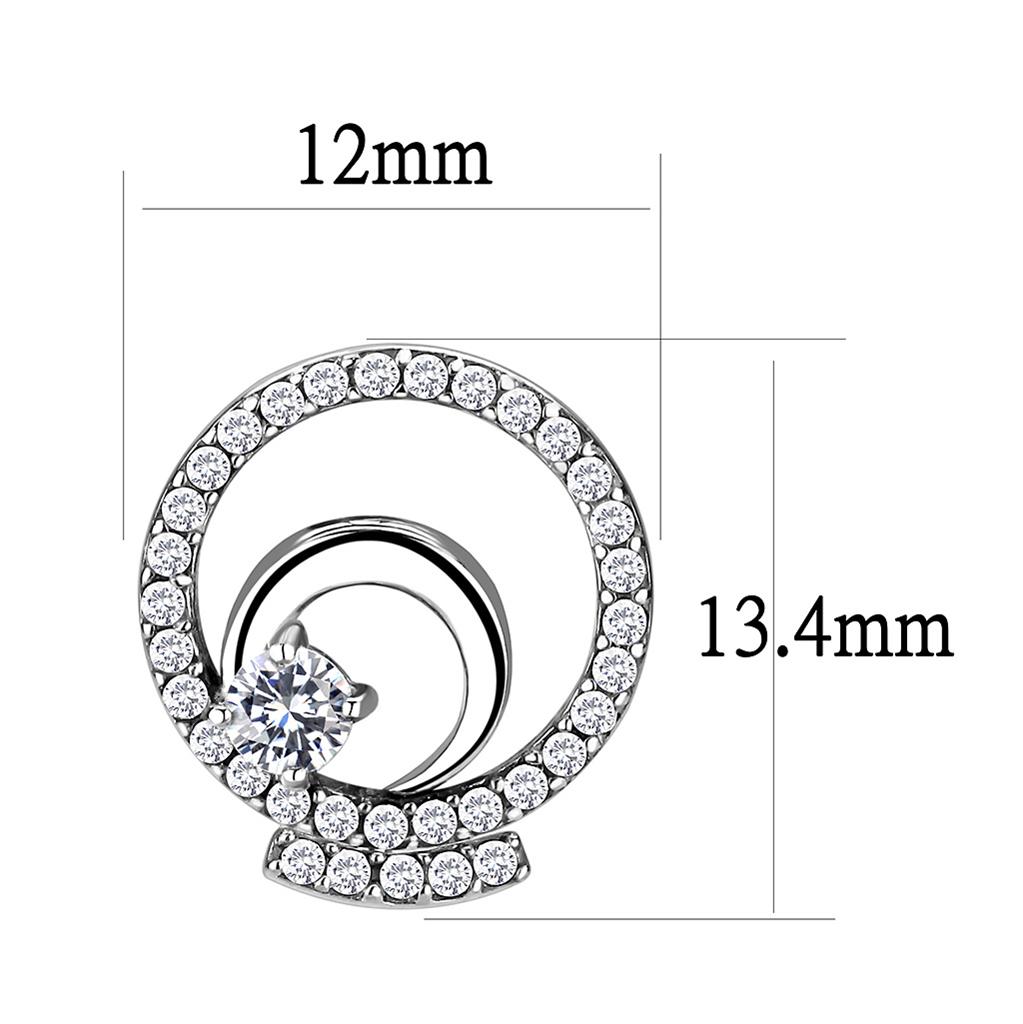 Polished Stainless Steel Nina Earrings with AAA Grade Crystal Stone - The Trendy Accessories Store