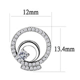 Polished Stainless Steel Nina Earrings with AAA Grade Crystal Stone - The Trendy Accessories Store