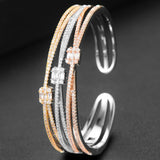 Unibiq Luxury  Bangle Cuff Bracelet with Stunning Crystal Stones
