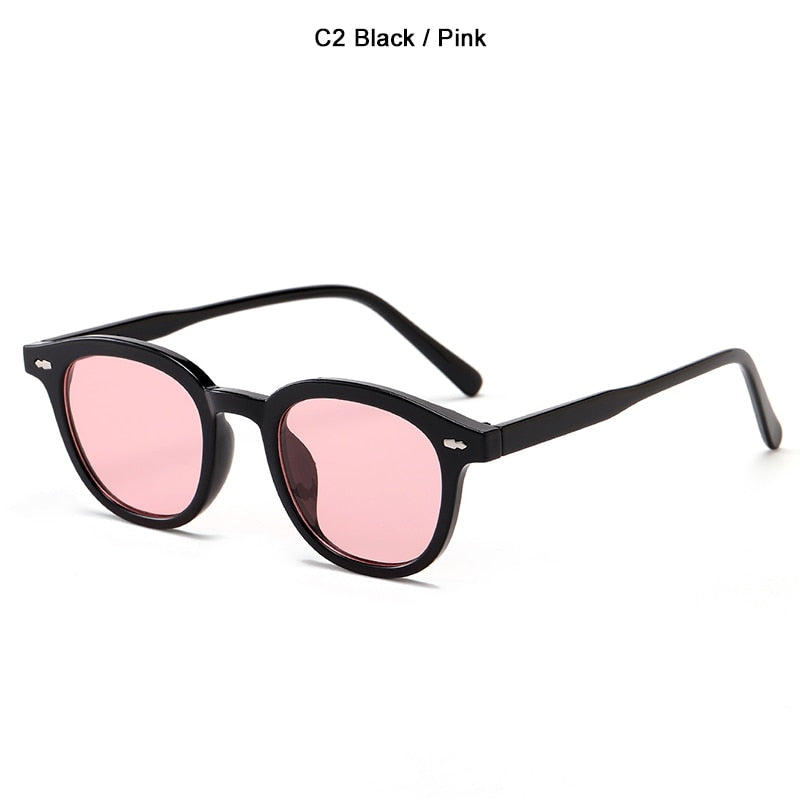 Stylish Vintage Men & Women Round Sunglasses Tint Ocean Lens