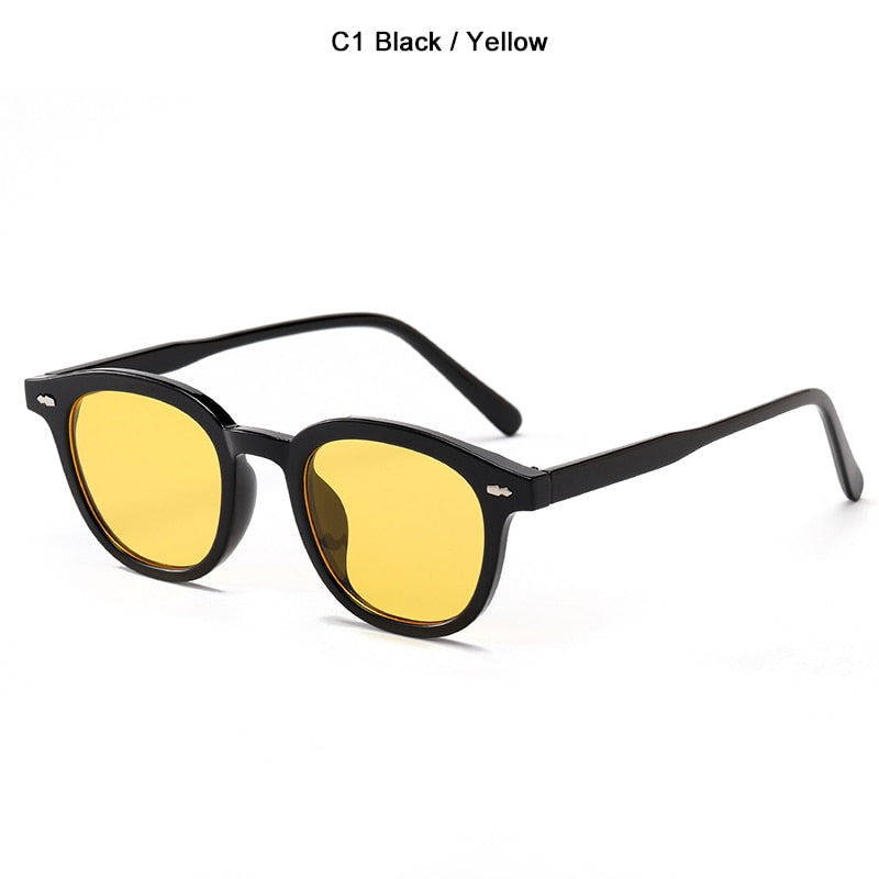 Stylish Vintage Men & Women Round Sunglasses Tint Ocean Lens