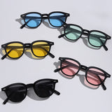 Stylish Vintage Men & Women Round Sunglasses Tint Ocean Lens