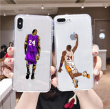 Legendary basketball Superstar 24 Transparent Soft Silicone iPhone Case