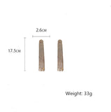 Ovsize Long Crystal Drop Earrings - The Trendy Accessories Store