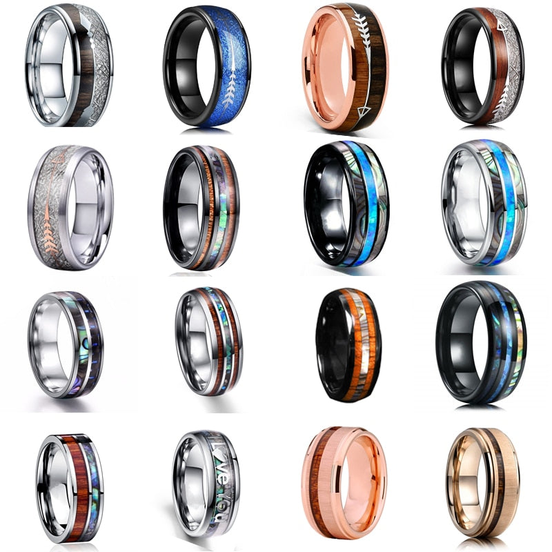 Various Styles Luxury Men’s Band Rings - The Trendy Accessories Store