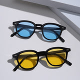 Stylish Vintage Men & Women Round Sunglasses Tint Ocean Lens