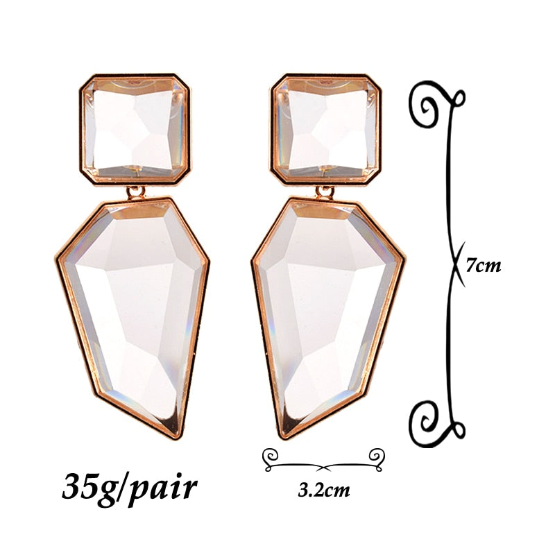 Clear And Pure Resin Elegant Drop Earrings - The Trendy Accessories Store