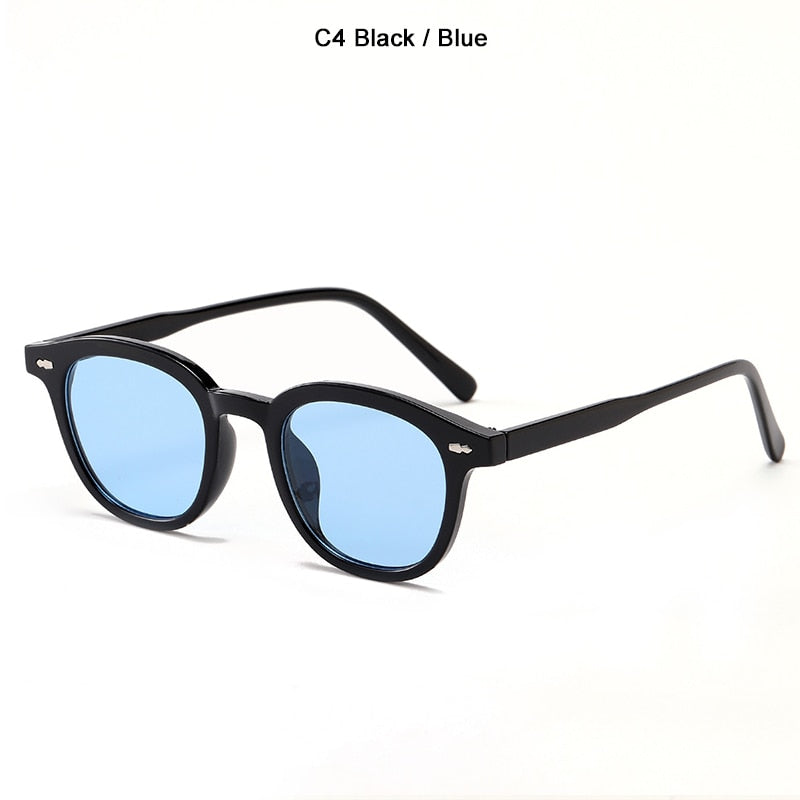 Stylish Vintage Men & Women Round Sunglasses Tint Ocean Lens