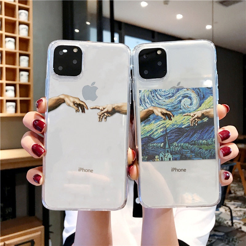 Antique Art inpired lines Painted Pattern iPhone Case - The Trendy Accessories Store