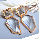 Clear And Pure Resin Elegant Drop Earrings - The Trendy Accessories Store