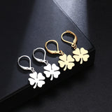 Clover Chic style Gold Platted Earrings - The Trendy Accessories Store
