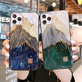 3D Luxury Gold and Blue Silicone iPhone Case - The Trendy Accessories Store