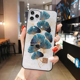 3D Luxury Gold and Blue Silicone iPhone Case - The Trendy Accessories Store