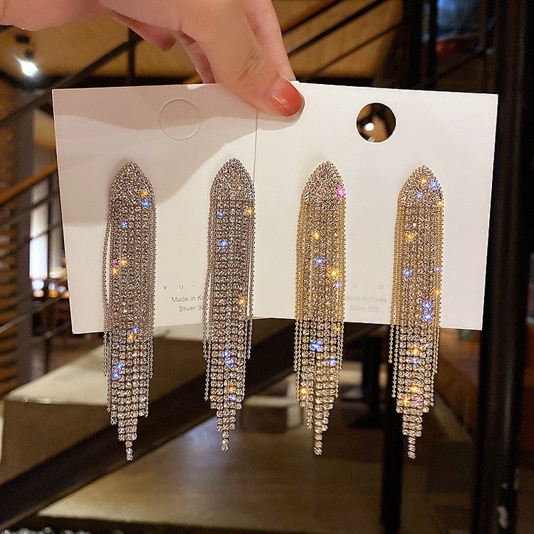 Classic & Exotic Crystal Long Earrings