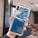 Floral and Unicornwith Glitter Water Liquid iPhone Case - The Trendy Accessories Store
