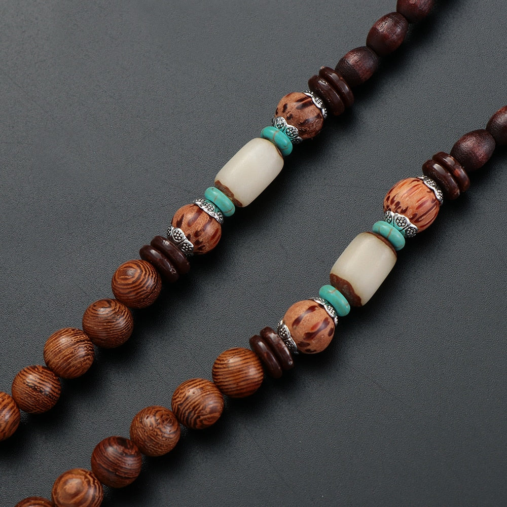 Handmade Vintage Beads Pendant & Necklace - The Trendy Accessories Store