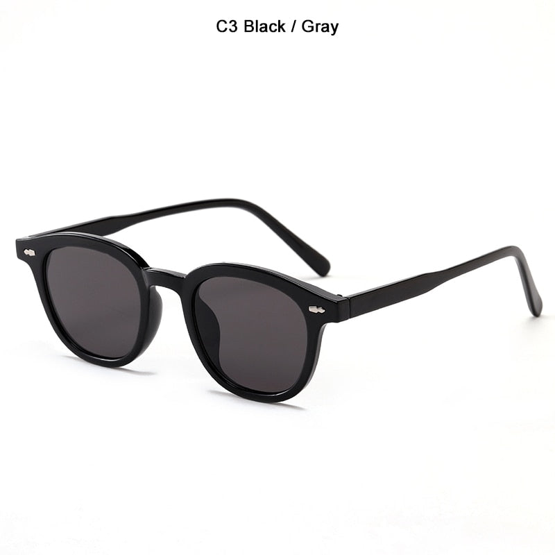 Stylish Vintage Men & Women Round Sunglasses Tint Ocean Lens