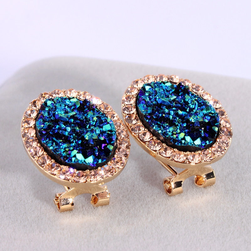 Luxury Inspired Crystal Round Stud Earrings - The Trendy Accessories Store