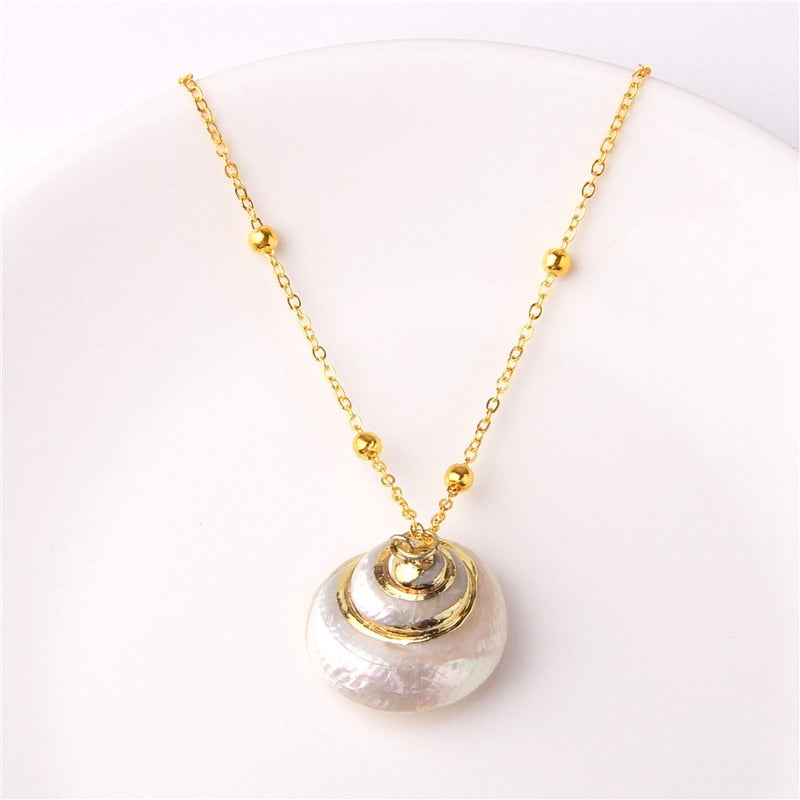Classic Gold Plated Shell Necklaces and Pendants - The Trendy Accessories Store