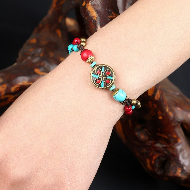 Handmade Vintage Braided Nepal Bracelet - The Trendy Accessories Store