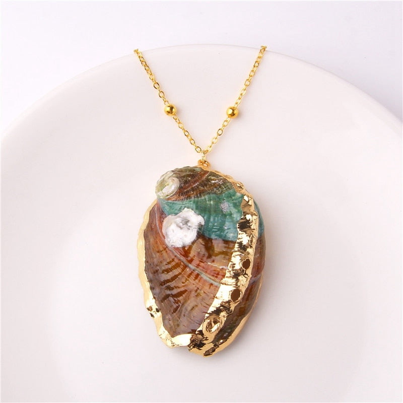 Classic Gold Plated Shell Necklaces and Pendants - The Trendy Accessories Store