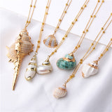 Classic Gold Plated Shell Necklaces and Pendants
