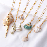 Classic Gold Plated Shell Necklaces and Pendants