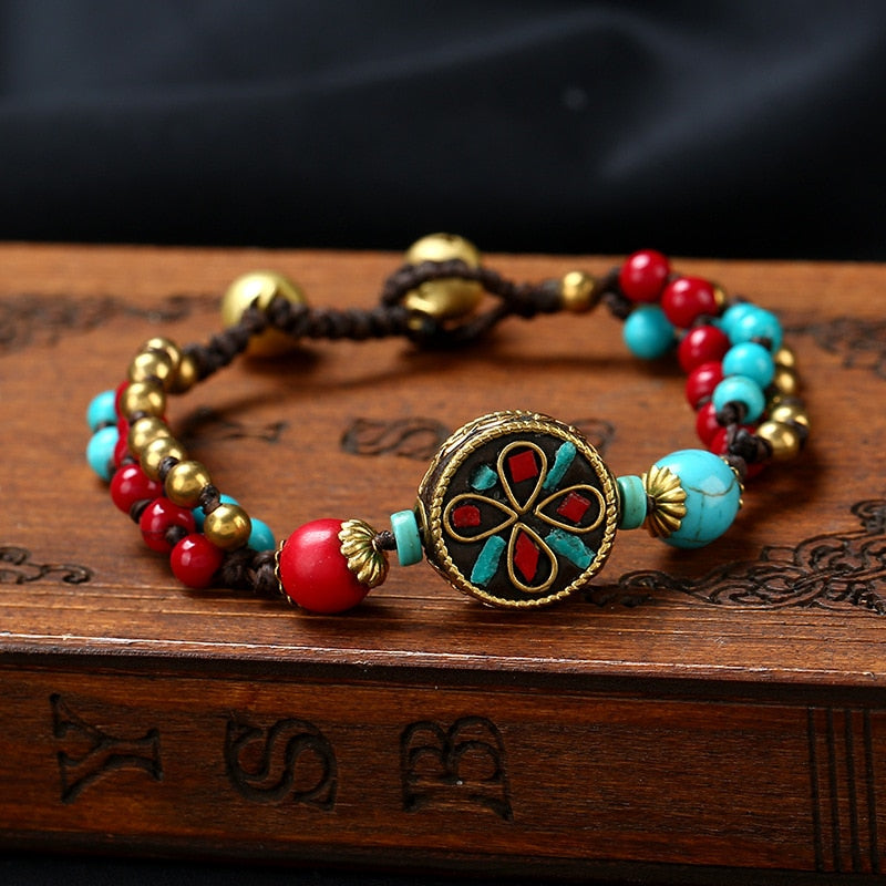 Handmade Vintage Braided Nepal Bracelet - The Trendy Accessories Store