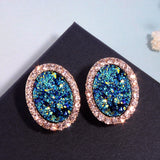 Luxury Inspired Crystal Round Stud Earrings - The Trendy Accessories Store