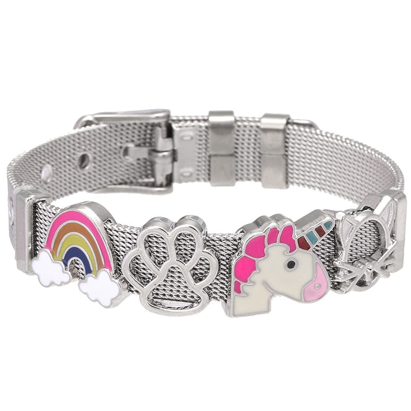 Stainless Steel Charm Lover Bracelet