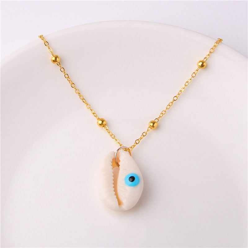 Classic Gold Plated Shell Necklaces and Pendants - The Trendy Accessories Store