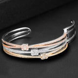Unibiq Luxury  Bangle Cuff Bracelet with Stunning Crystal Stones