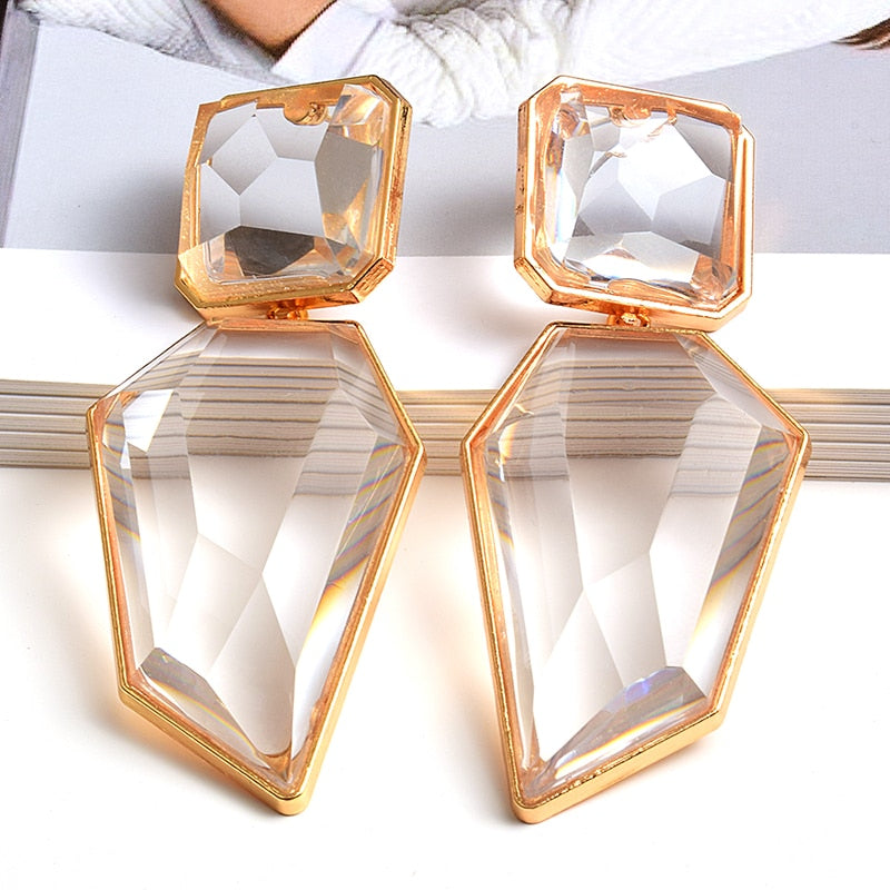 Clear And Pure Resin Elegant Drop Earrings - The Trendy Accessories Store