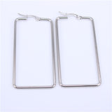 Stainless steel Mono And Gold Plated Hoop Earring