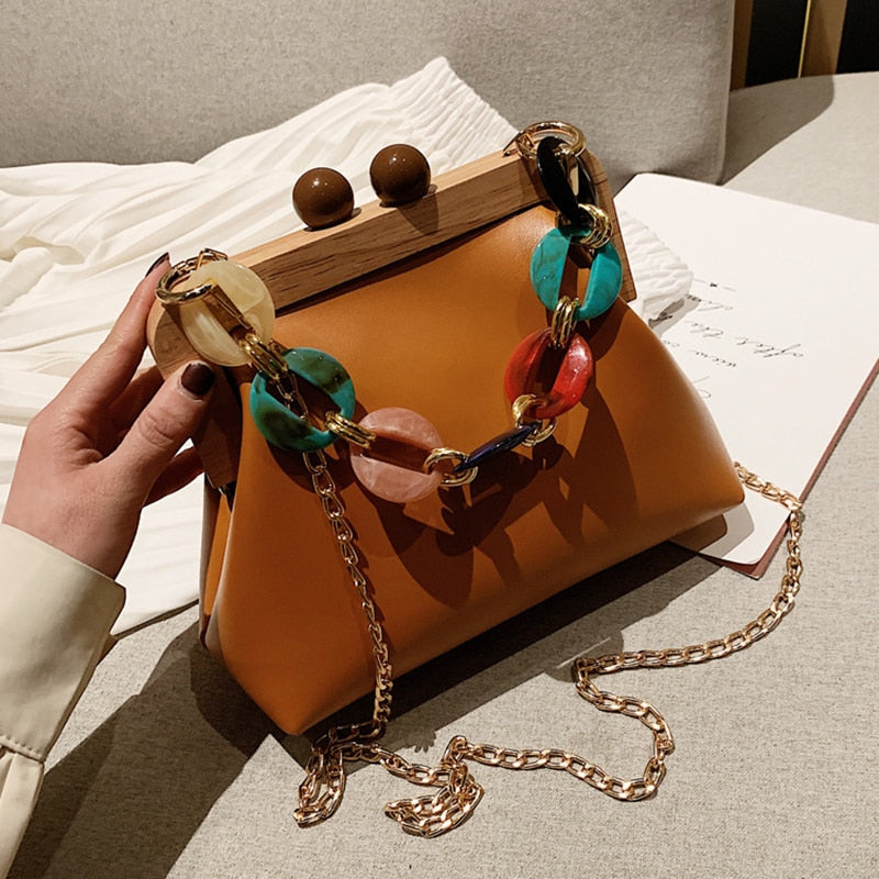 Luxury Fancy Acrylic Chain Bag Crossbody Handbag