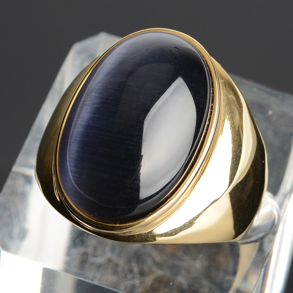stainless steel Vintage Bohemia Gold Plated Oval Ring - The Trendy Accessories Store