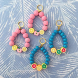 Juicy Blue and Pink Fruit Earrings