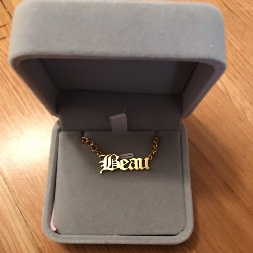 Personalized Name Necklace Stainless Steel Curb - The Trendy Accessories Store