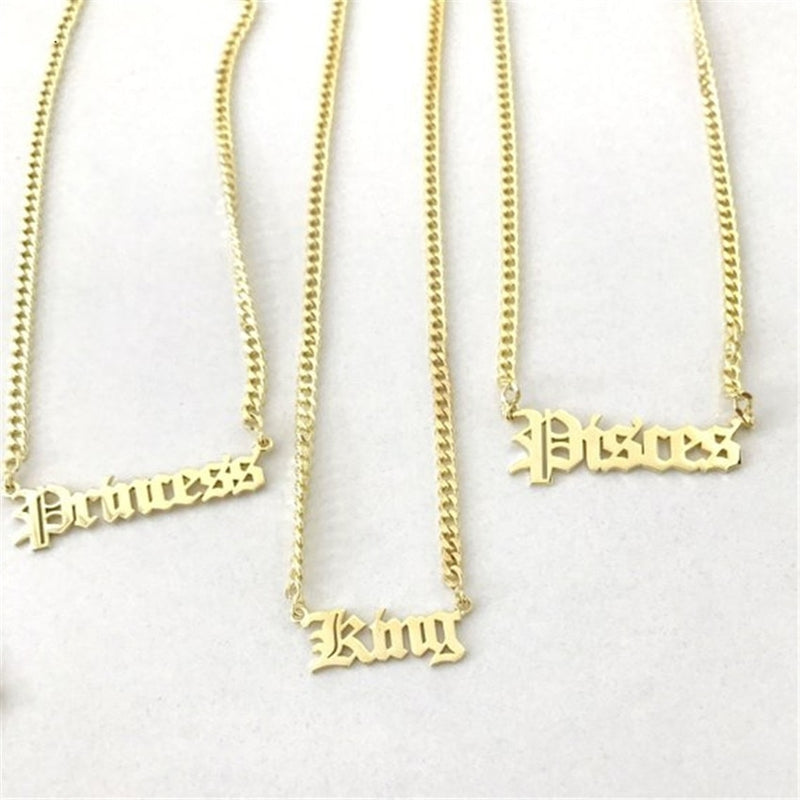 Personalized Name Necklace Stainless Steel Curb - The Trendy Accessories Store