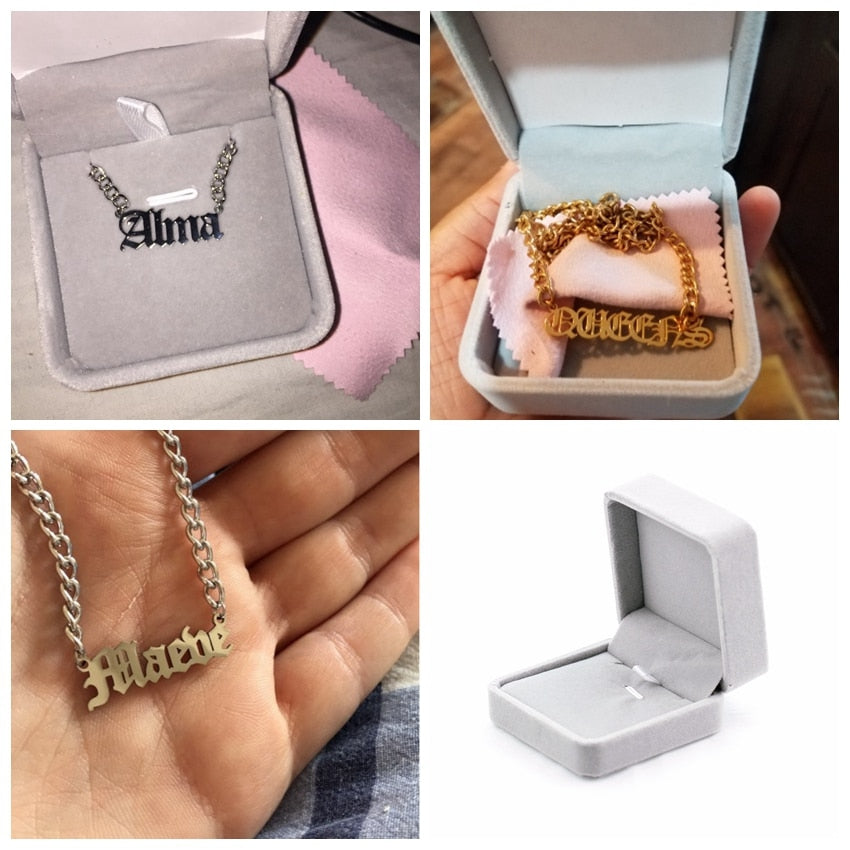 Personalized Name Necklace Stainless Steel Curb - The Trendy Accessories Store