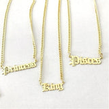 Personalized Name Necklace Stainless Steel Curb - The Trendy Accessories Store