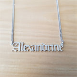 Personalized Name Necklace Stainless Steel Curb - The Trendy Accessories Store