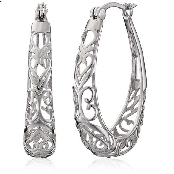 Sterling Silver Yellow and Rose Gold Plated Hoop Earrings - The Trendy Accessories Store